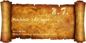 Machka Tímea névjegykártya